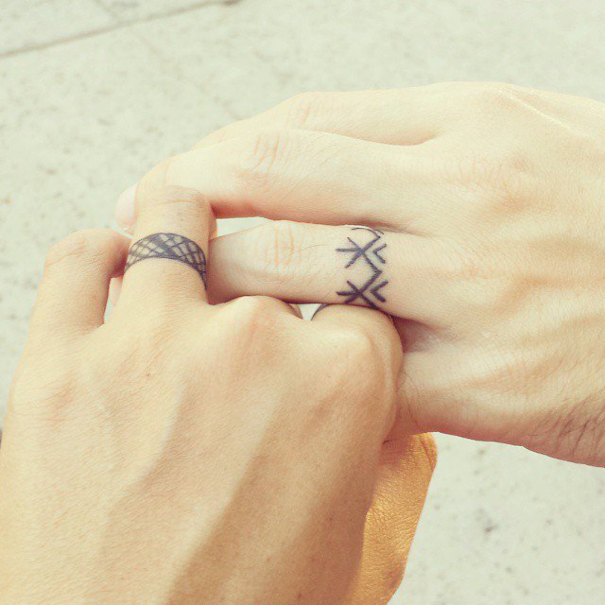 Парные Татуировки кольца
