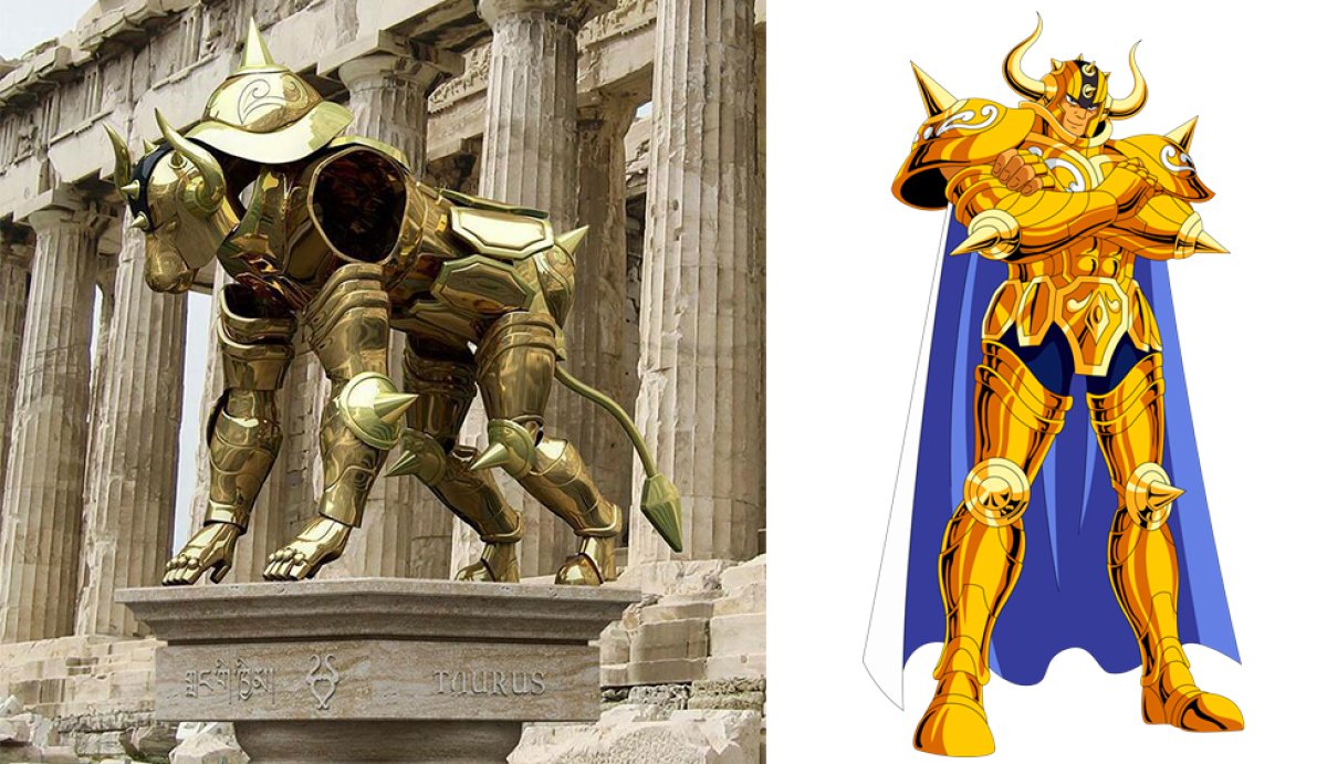 Armaduras doradas de Caballeros del Zodiaco, cómo se verían en la realidad