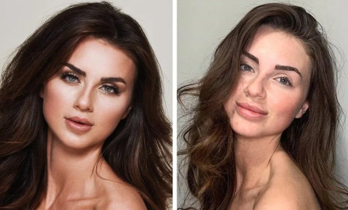Concursantes de Miss Universo con y sin maquillaje