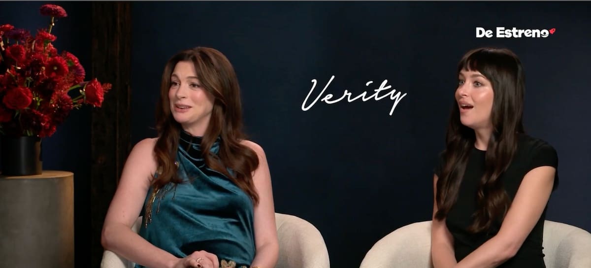 Anne Hathaway y Dakota Johnson nos cuentan en exclusiva sobre su participación en Verity: La sombra del engaño
