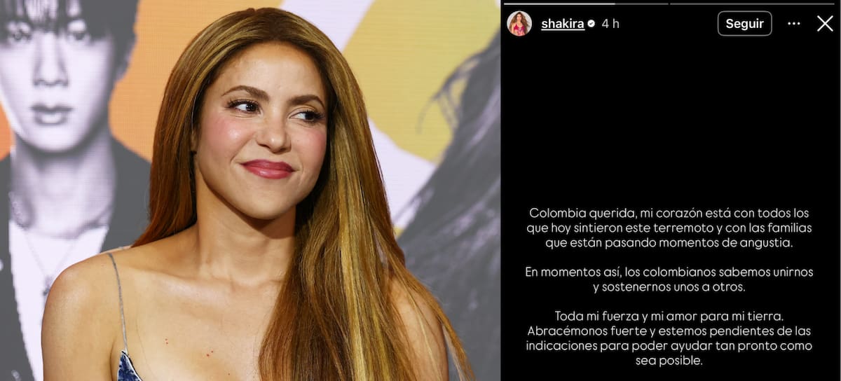 Shakira envia mensaje de apoyo a los afectados tras el sismo