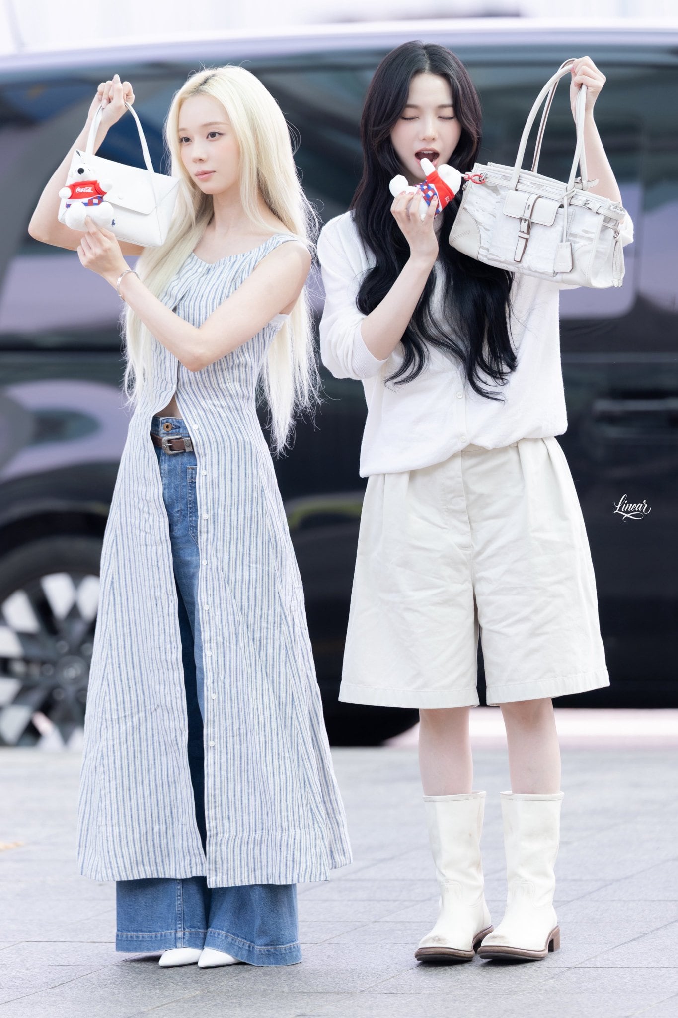 Karina y Winter de Aespa rumbo a México