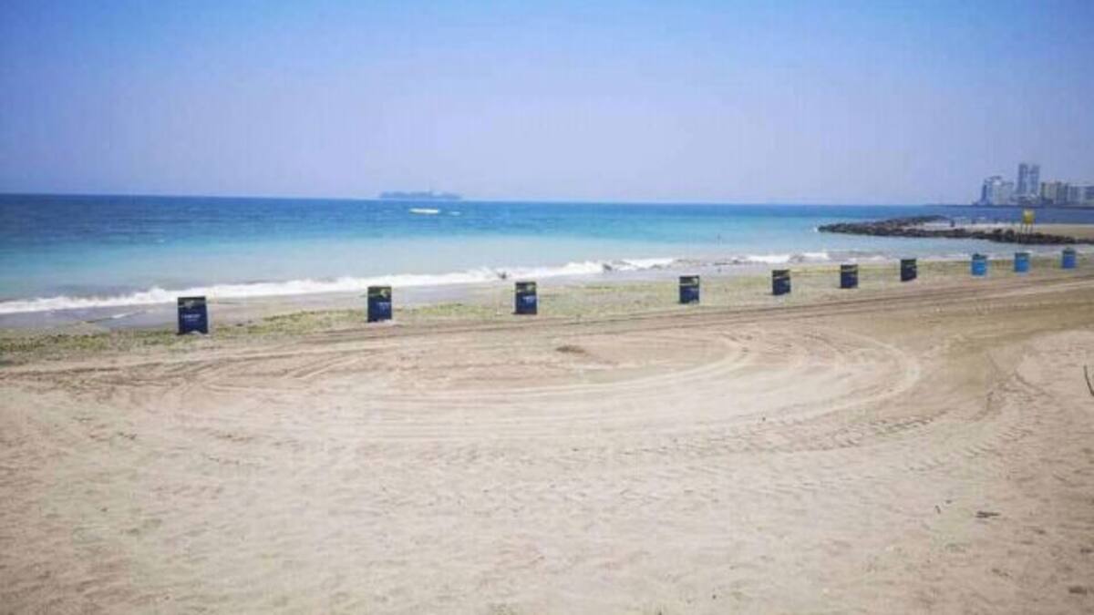 Playas de Veracruz lucen color turquesa por ausencia de turistas