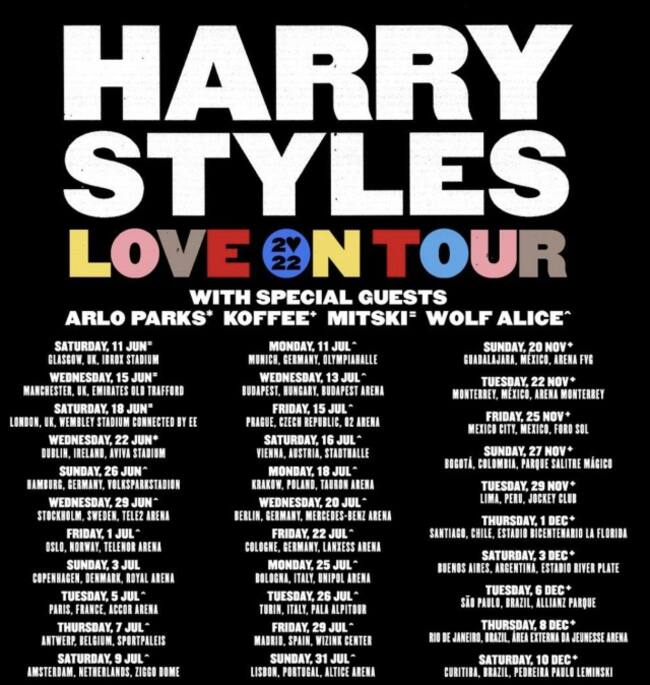 Fechas de Harry Styles en México