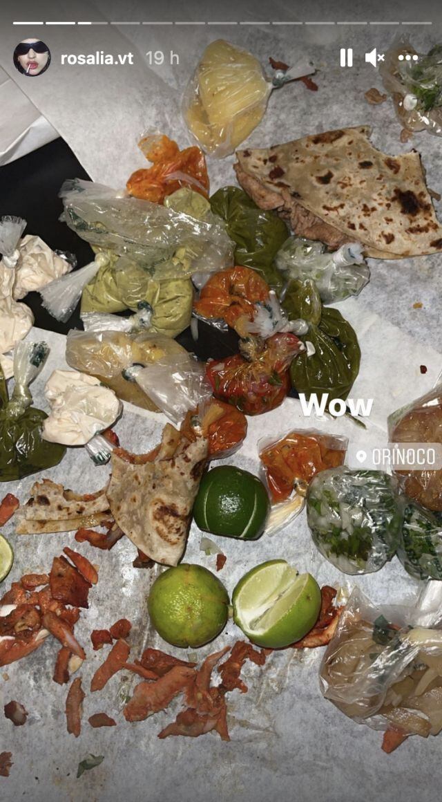 Rosalía está en la Ciudad de México y compartió lo mucho que disfruta de la gastronomía