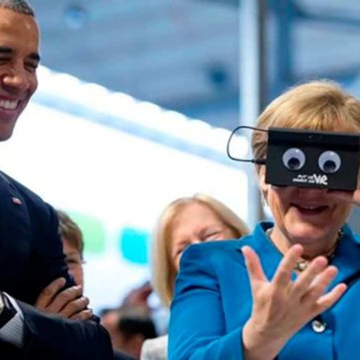 Obama y Merkel en la feria de tecnología industrial de Hannover