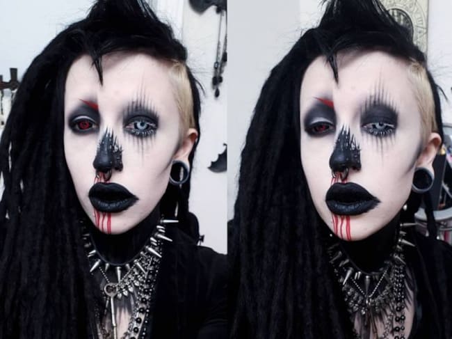 Aryn, una canadiense de 25 años, conocida como "Vampryn", hizo un cambio radical de look y dejó de ser gótica