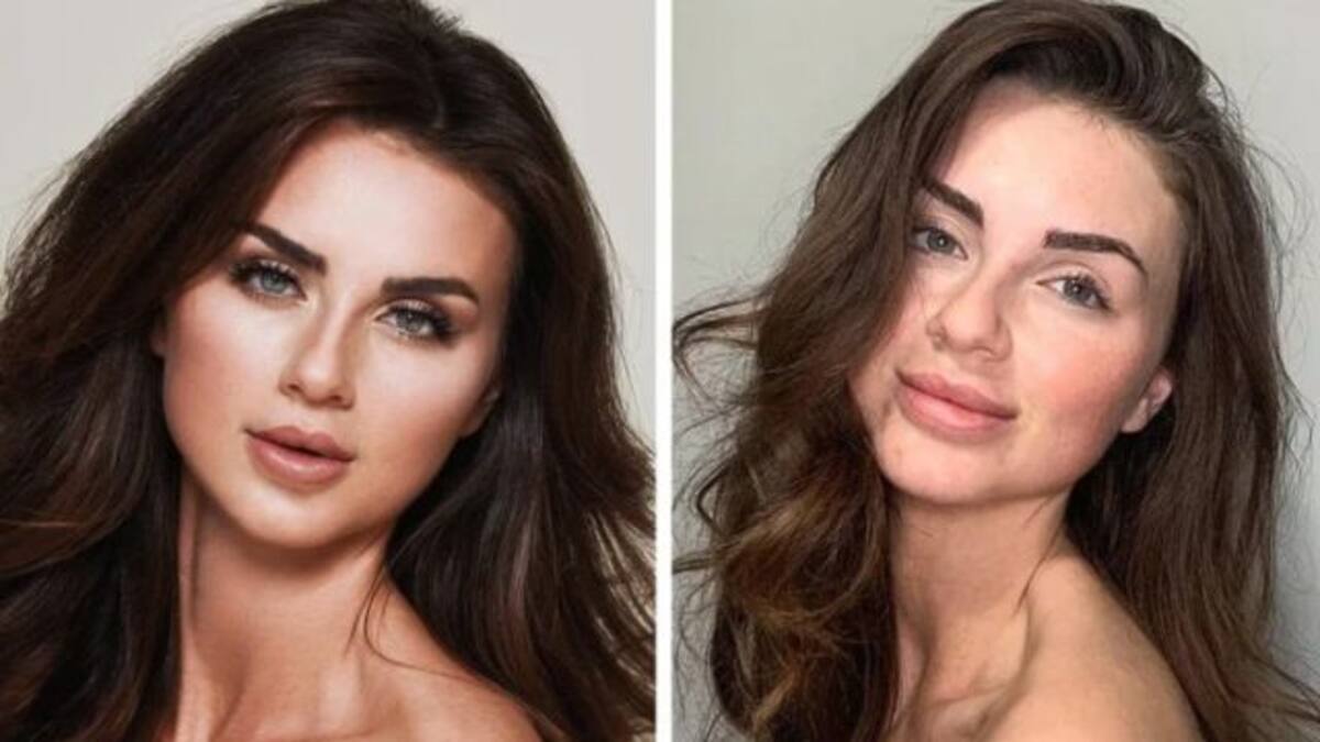 Concursantes de Miss Universo con y sin maquillaje