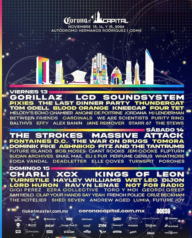 Cartel "tentativo" del Corona Capital 2026