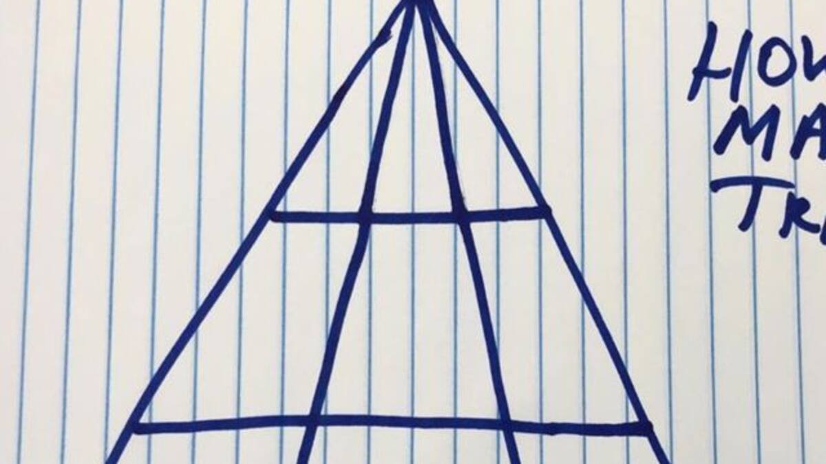 Reto viral: ¿cuántos triángulos ves?