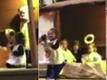 Niña se vuelve protagonista de pastorela por robarse al niño Dios