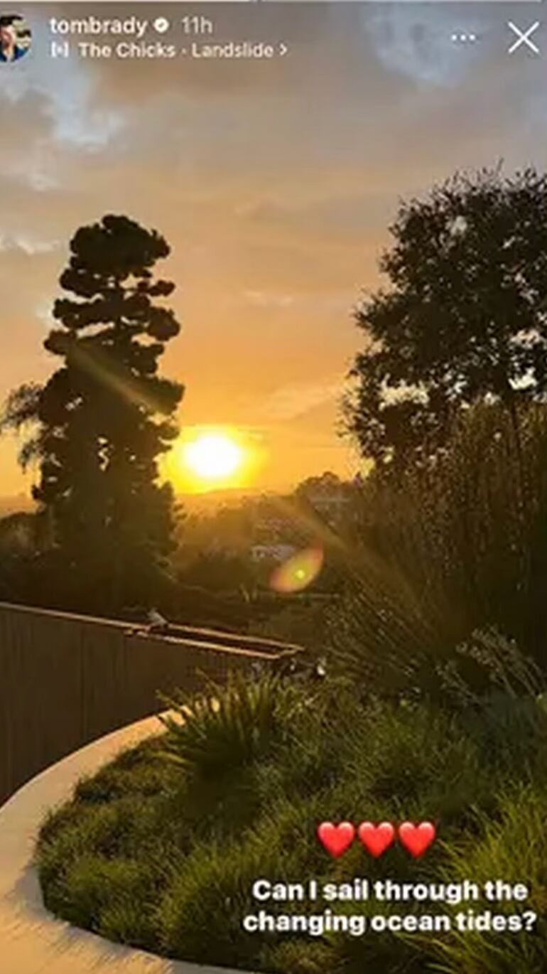 Tom Brady compartió una historia posiblemente reaccionando al embarazo de su ex