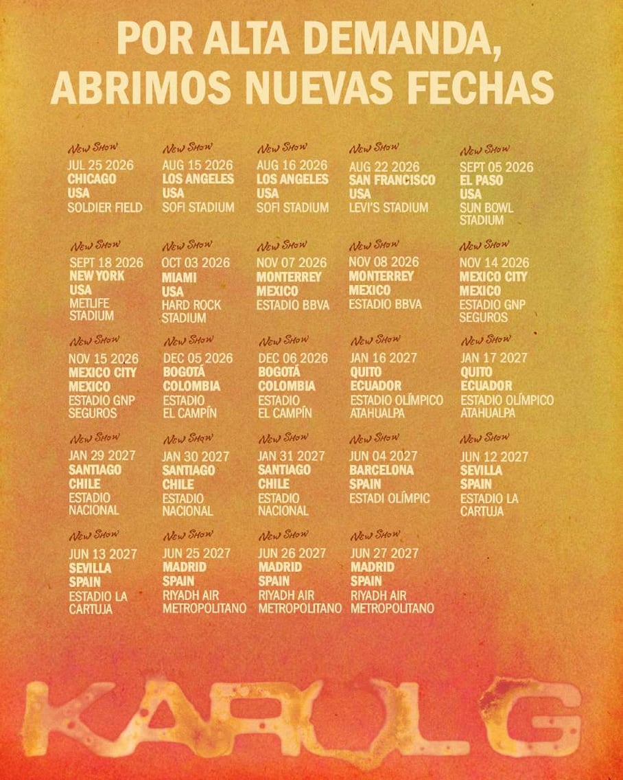 Fechas añadidas para "Viajando Por El Mundo Tropitour"