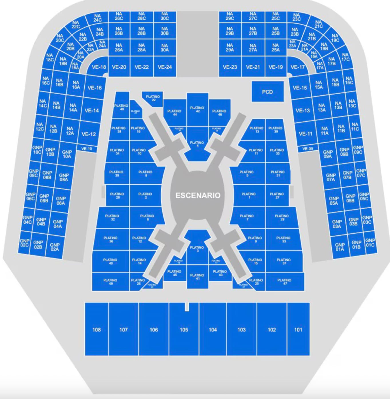 mapa definitivo concierto bts