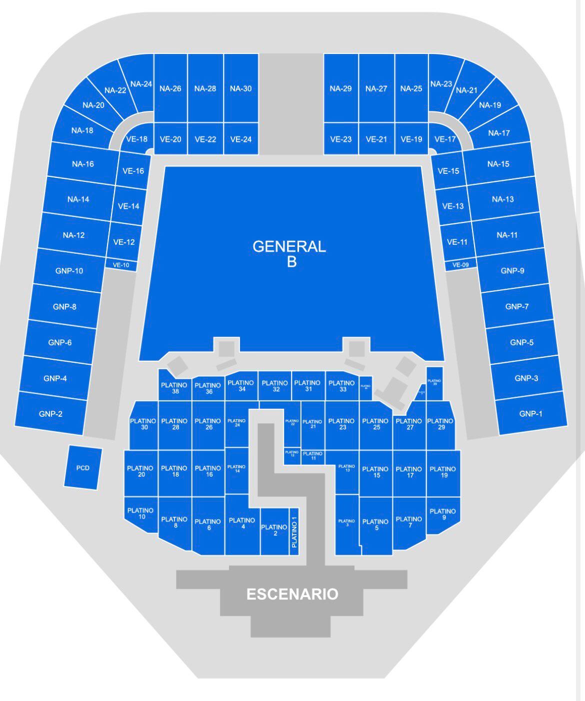 Mapa del concierto de Stray Kids en México