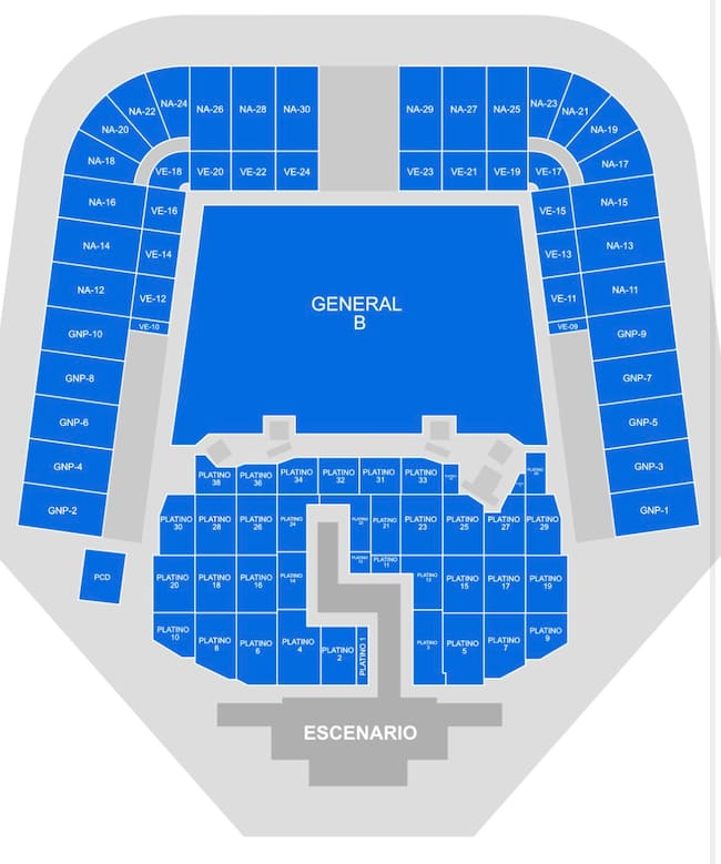 Mapa del concierto de Stray Kids en México