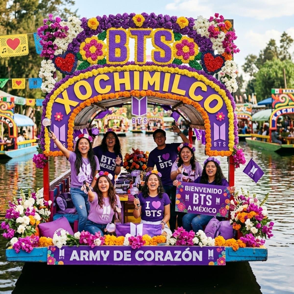 ¿De qué tratará la experiencia temática de BTS en Xochimilco con motivo de su llegada a México?