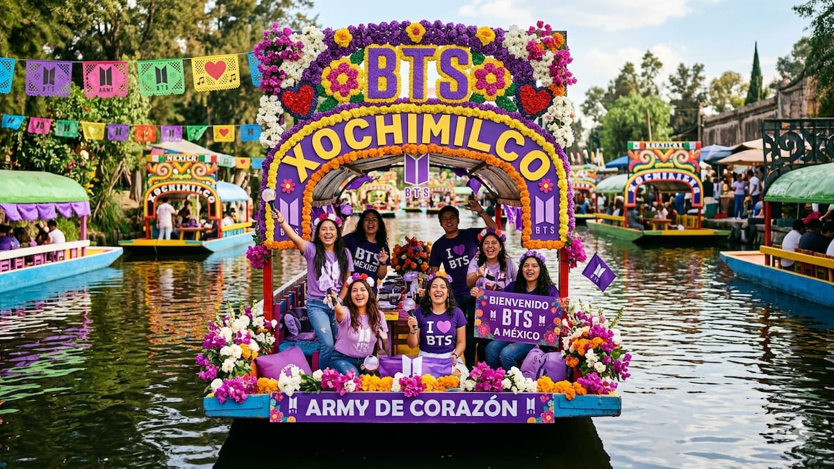 ¿De qué tratará la experiencia temática de BTS en Xochimilco con motivo de su llegada a México?