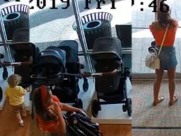 Roba carriola y olvida a su hijo en la tienda