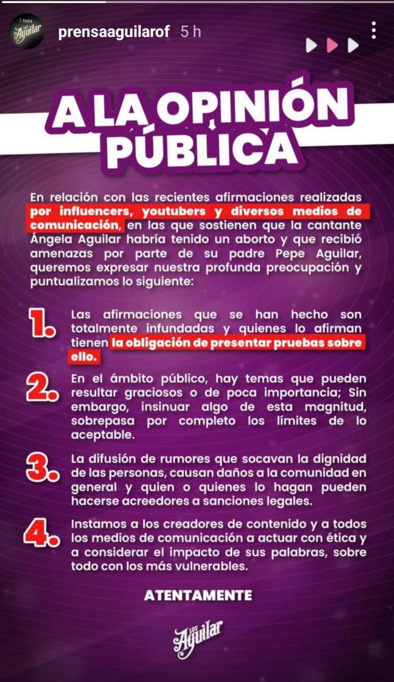 Comunicado Prensa Aguilar