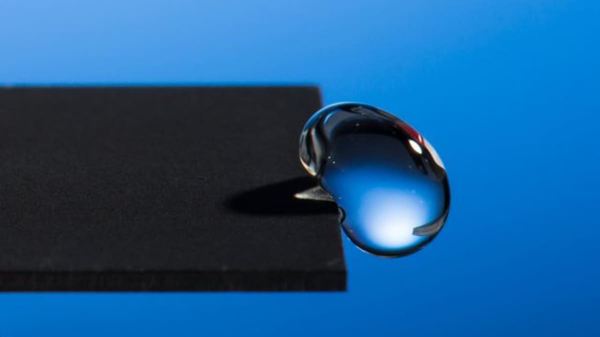 ¡Material que repele el agua por completo!
