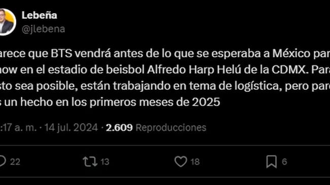 Un periodista aseguró que la agrupación vendría a nuestro país