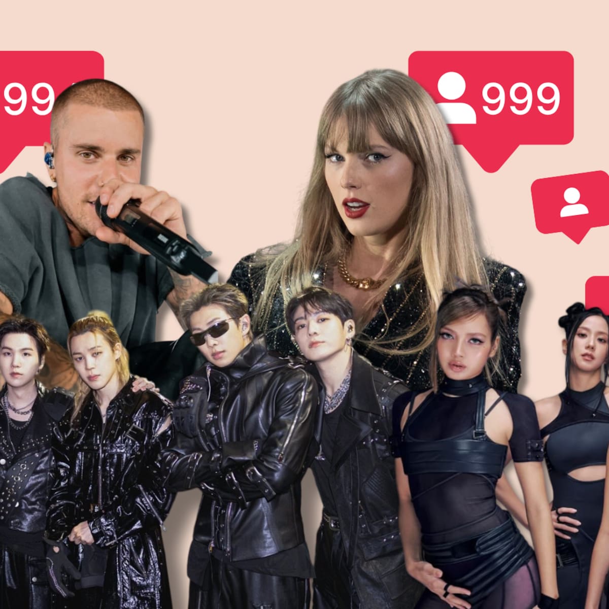 ¿BTS, Taylor Swift, Justin Bieber, o Blackpink? Quién tiene el fandom más grande