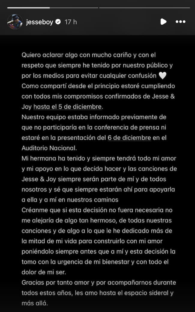 Jesse Huerta aclara ausencia en conferencia