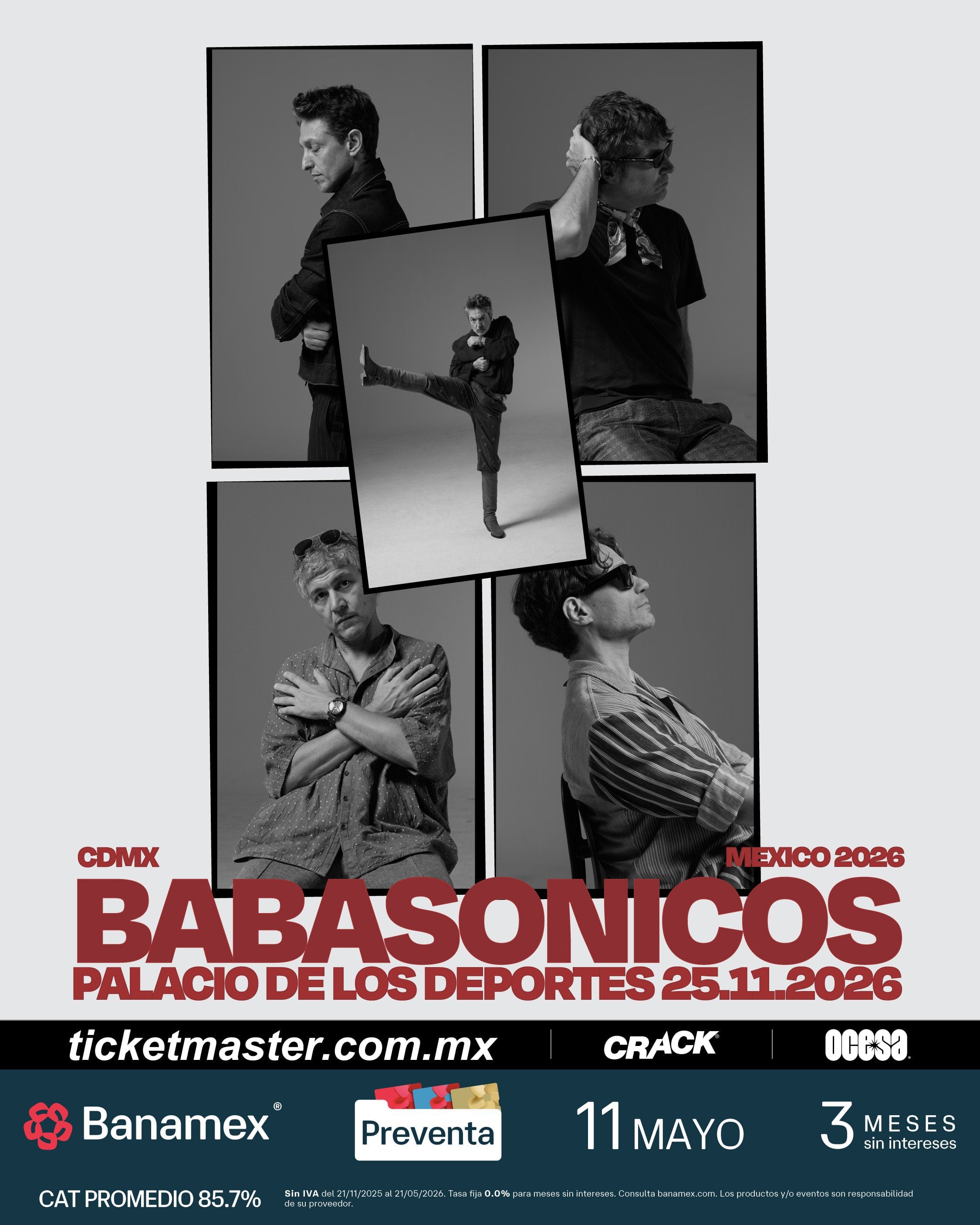 Cartel oficial de Babasónicos en México