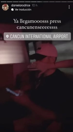 Daniela Rodrice de viaje con El Sugar en Cancún