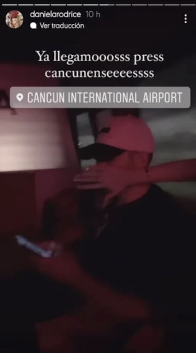 Daniela Rodrice de viaje con El Sugar en Cancún