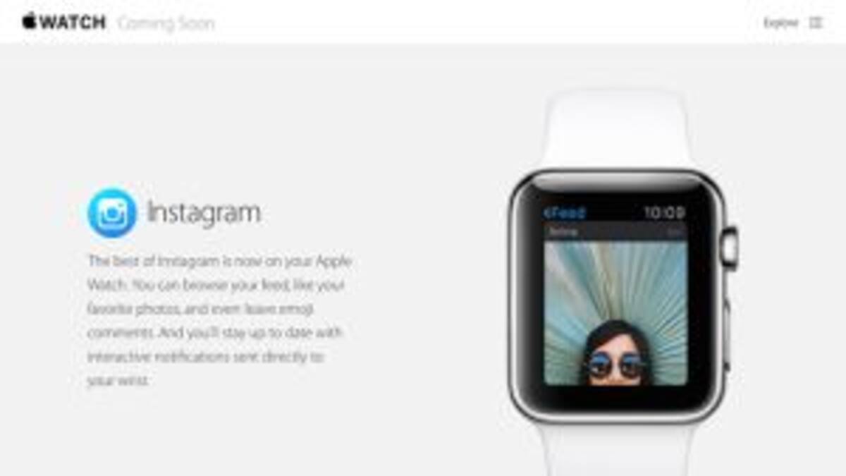 Instagram lanzará una app para el Apple Watch