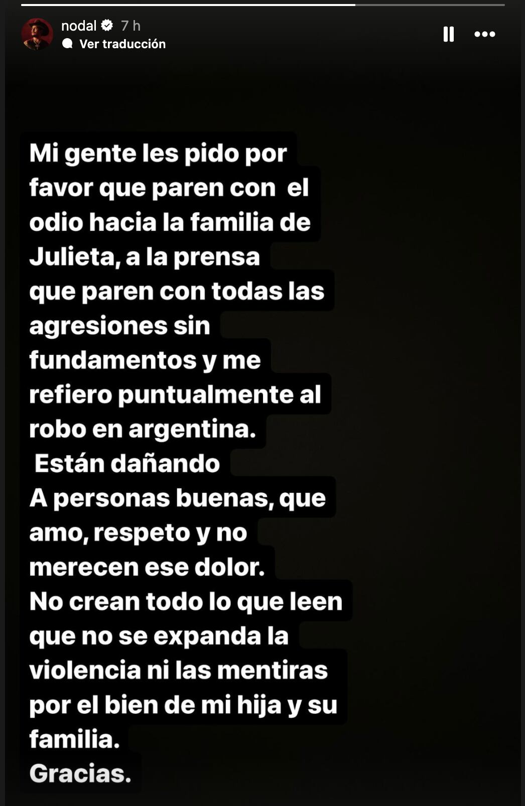 Mensaje de Christian Nodal hacía Cazzu