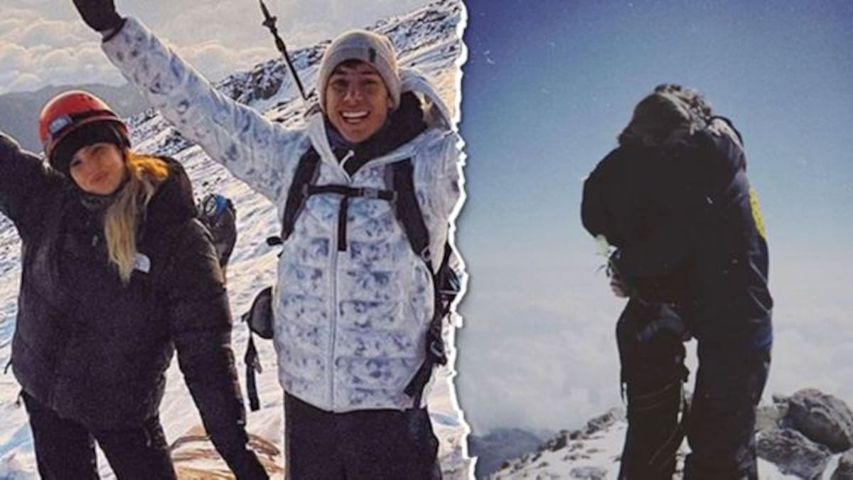 Juanpa Zurita y Macarena Achaga confirman su noviazgo en la cima de un volcán