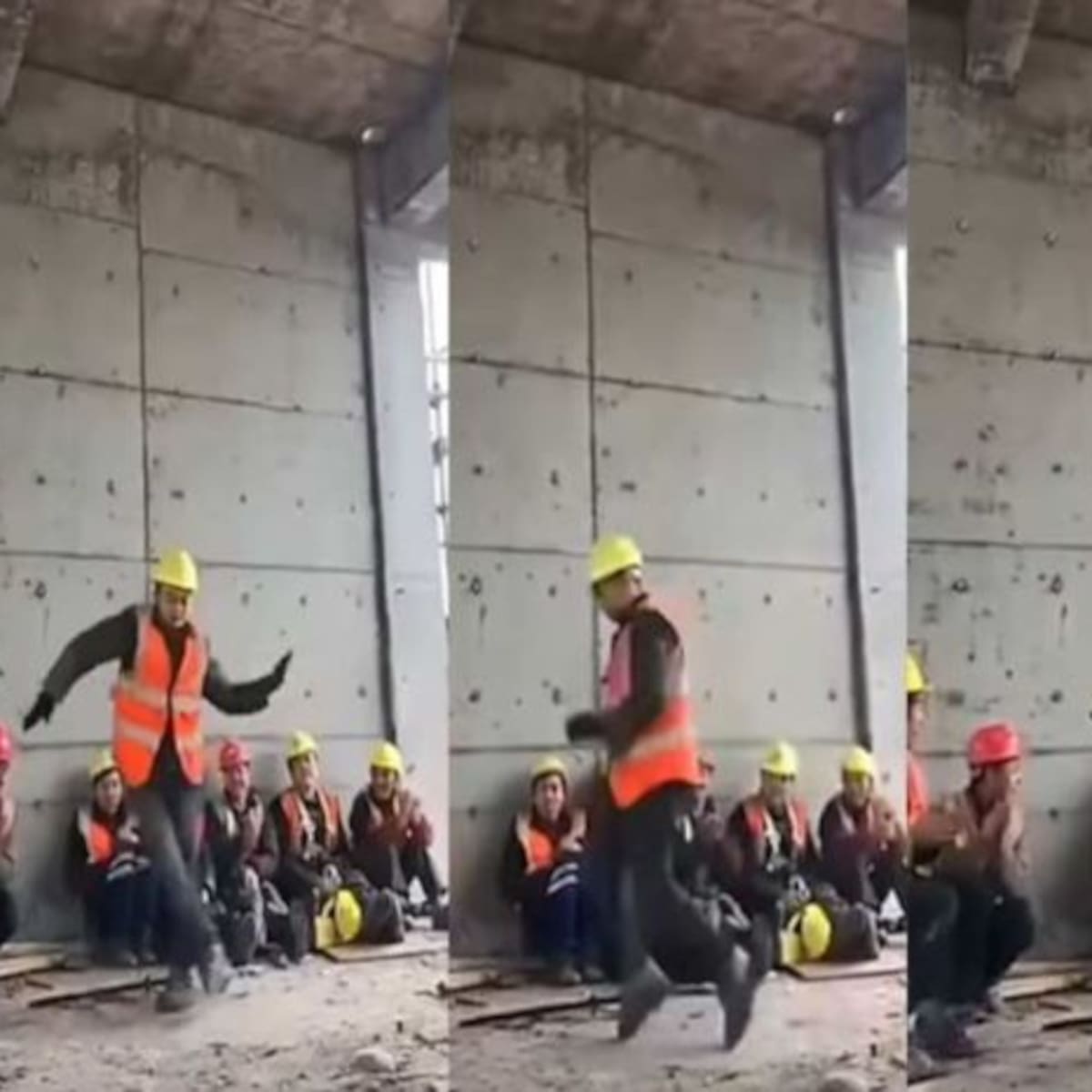 Obrero se viraliza al imitar a Michael Jackson en plena obra