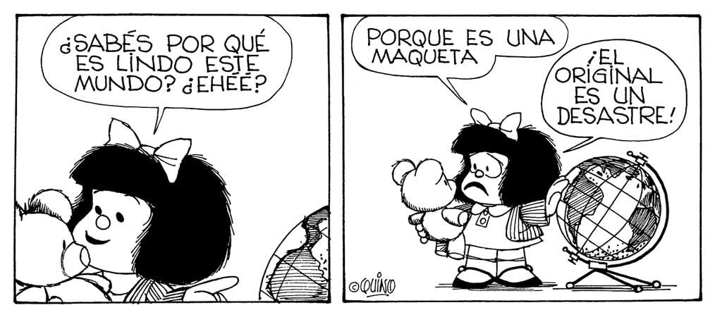 Fragmento de las historietas originales de Mafalda.
