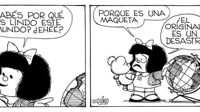 Fragmento de las historietas originales de Mafalda.