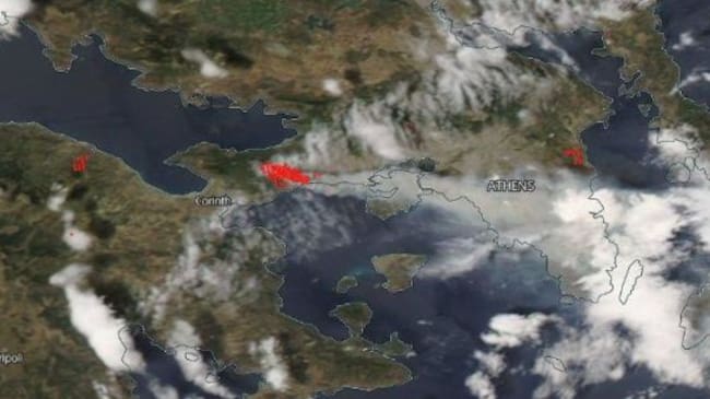 Incendio en Grecia