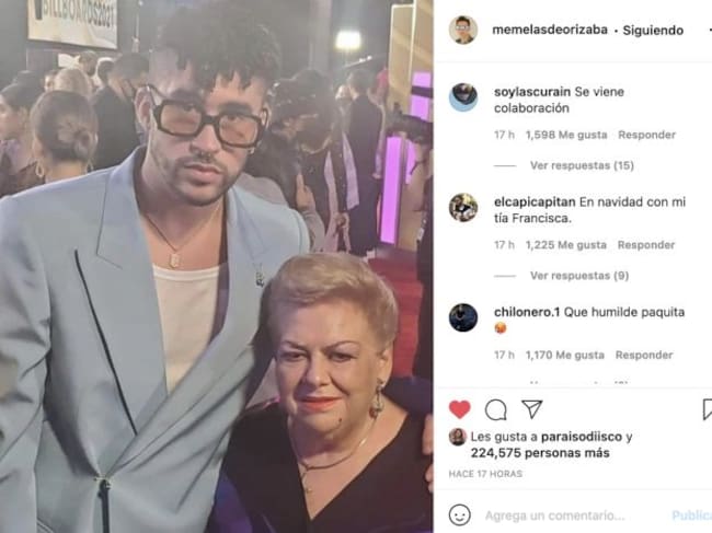Bad Bunny y Paquita la del Barrio tienen viral encuentro