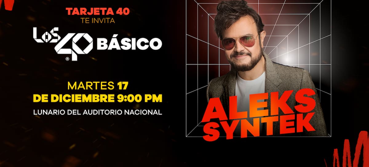 Gana boletos para el concierto de Aleks Syntek