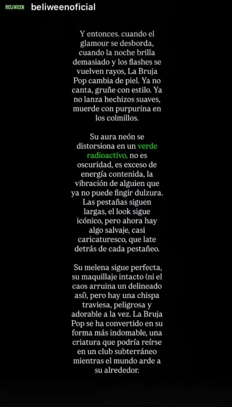 Mensaje de empoderamiento Belinda