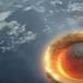 El drámatico choque de un asteroide contra la tierra