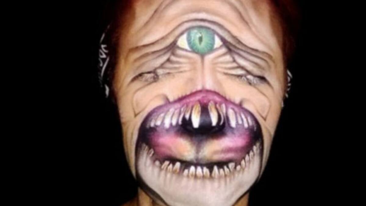 ¡Se transforma en monstruo con sólo maquillarse!