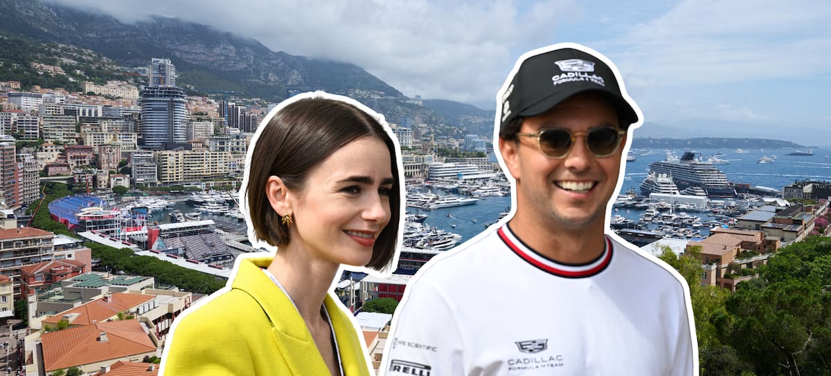 Lilly Collins y Sergio "Checo" Pérez