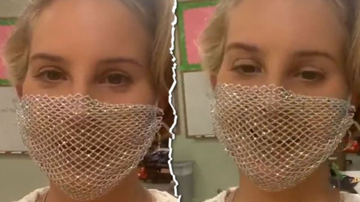 Lana del Rey criticada por usar cubrebocas de malla