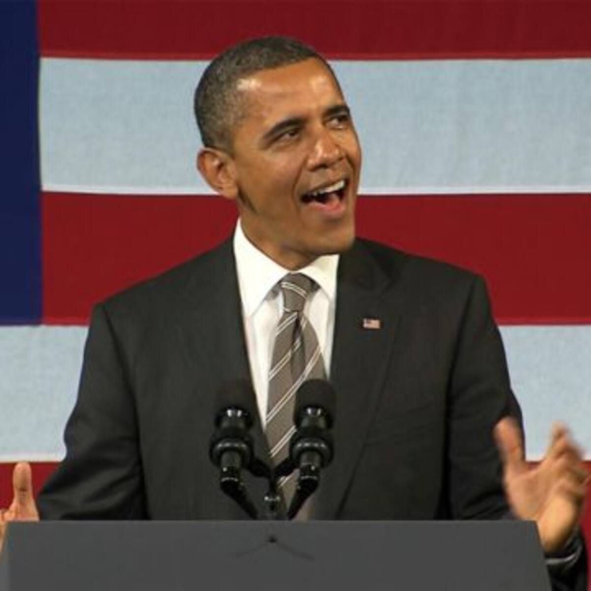 El truco de Obama para hablar en público