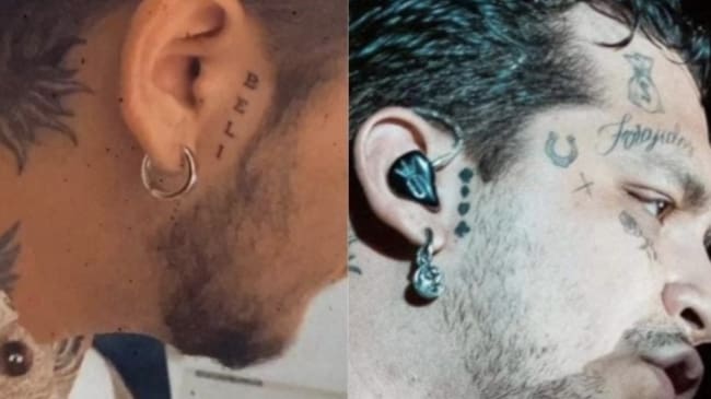 Christian Nodal se quita el tatuaje de Belinda que tenía en su rostro