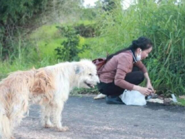 La mujer cada día le llevó de comer