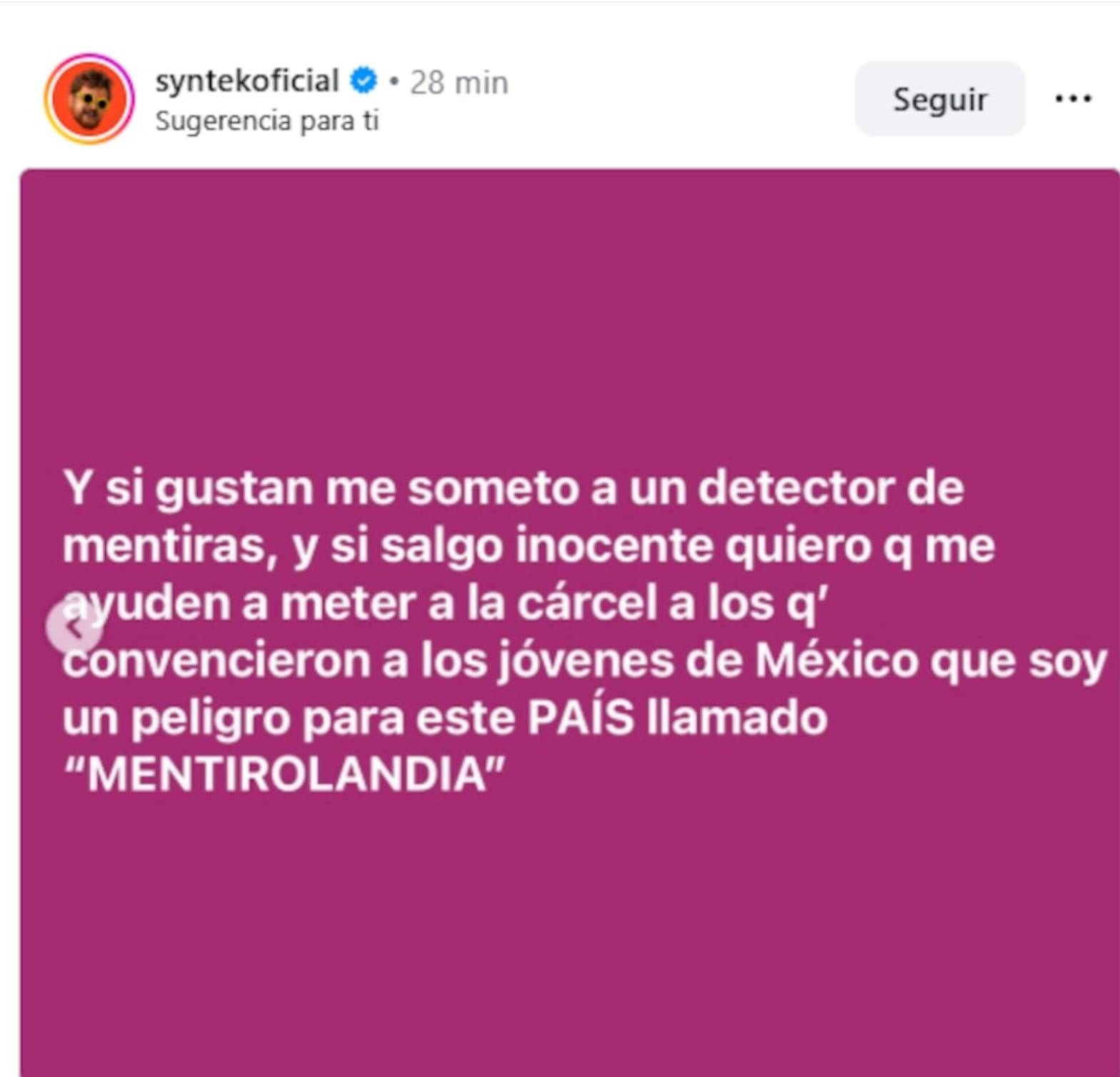 Aleks Syntek y Mentirolandia
