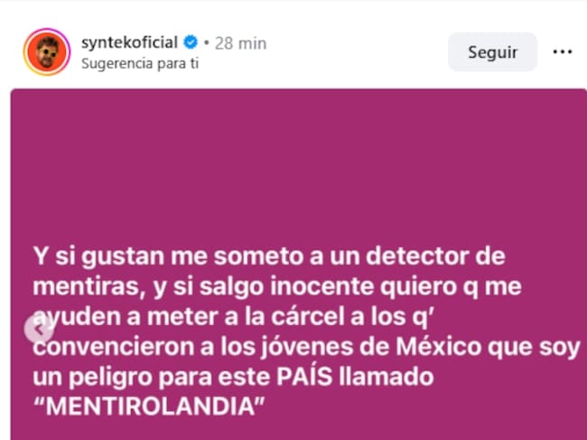 Aleks Syntek y Mentirolandia